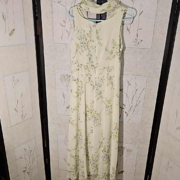 CDC Green Asymmetrical Sundress with Sleeveless Design for Cocktail - Picture 5 of 7